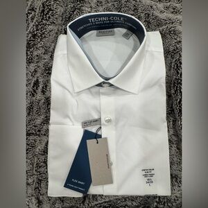 Reaction by Kenneth Cole Men's The Flex Shirt Slim Fit White Dress Shirt